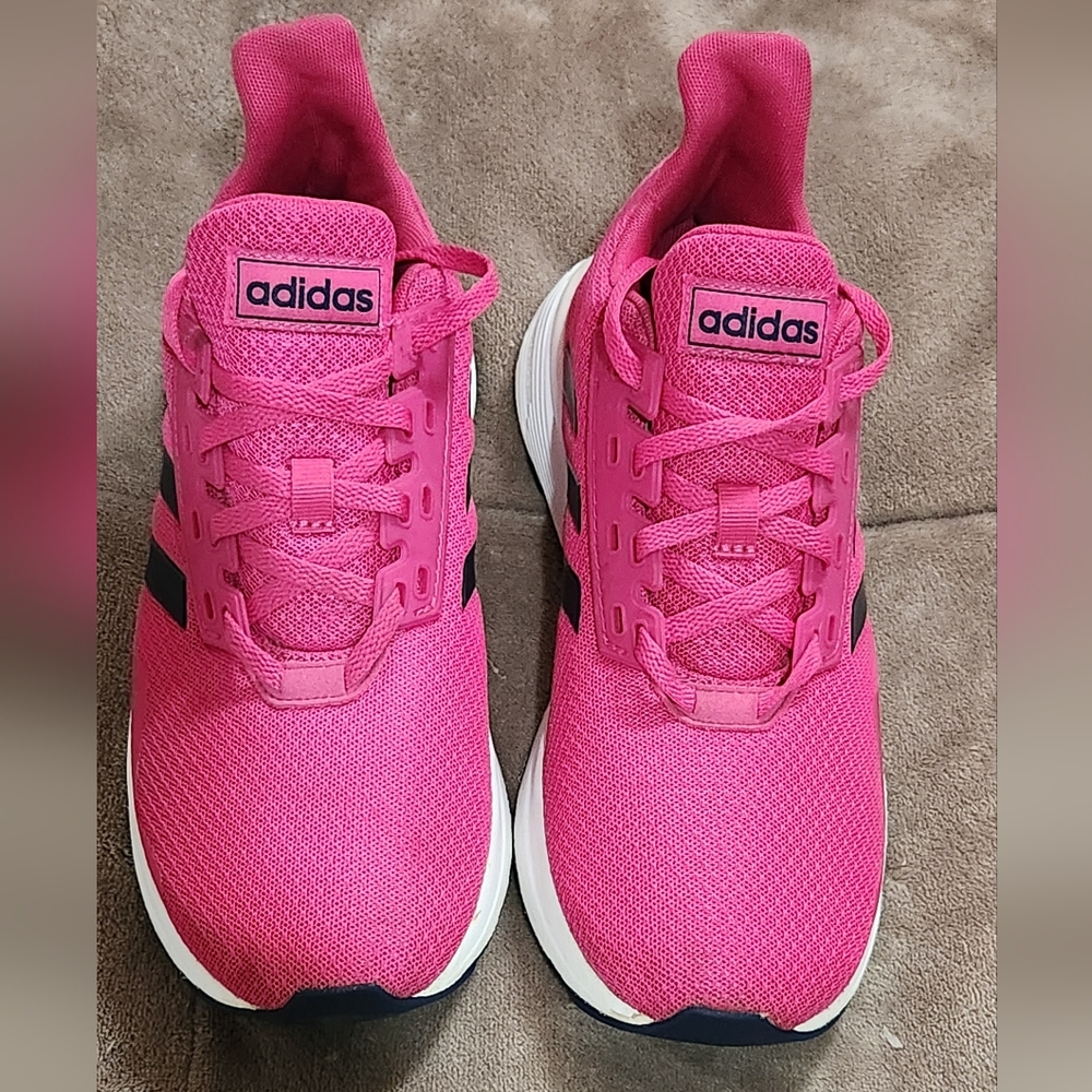Adidas Women's Pink and Black Sneakers - Picture 3 of 4